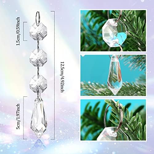 100 kom kristalnih perli viseći kristali luster kristali prozirni kristalni vijenci niti kristalni viseći dekor Prozirni