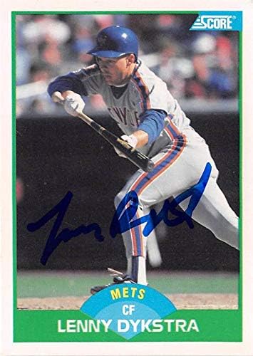 Skladište autografa 623784 Lenny Dykstra Autographed Baseball Card - New York Mets 1989 - br. 84