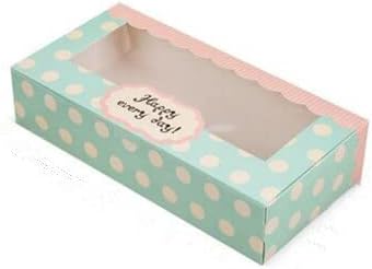 10pcs papirna poklon kutija s prozorom svadbena zabava vijenac od ružičastih ruža kraft papirna kutija za torte kutije za pakiranje