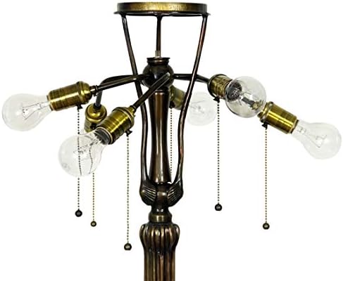 Lrjskwzc tiffany stil podne svjetiljke 26 retro kreativna boja staklena maka čista bakrena lampica američka klasična ruža hotela vila