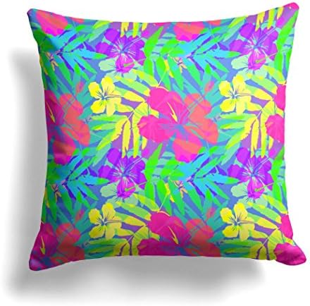 Iirov ljetni dizajn, ukrasni jastuk s tintom - tropsko fluorescentni V1
