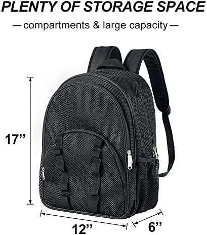 Clearworld Heavy Esh Mesh ruksak, polu-transparentni ruksak s mrežnim fakultetom s podstavljenim naramenicama, laganim ležernim dnevnim