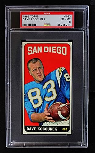 1965. Topps 163 Dave Kocourek San Diego Chargers PSA PSA 6.00 Chargers Wisconsin