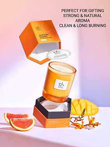 Shanjuqiming Blood Orange & Rape Mango Mirisane svijeće, svijeće od 8 oz za kuću miris, 50-satno vrijeme spaljivanja, prirodni