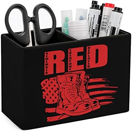 Nudquio zapamtite da svi raspoređeni crveni držač za olovku od kože olovke daljinski upravljač Organizator kontejner za kućni ured