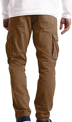 QTOCIO Muške hlače planinarenje teretnih hlača Slim Fit Stretch Jogger Biciklizam Vanjske hlače Radne hlače Sweatpants s džepovima