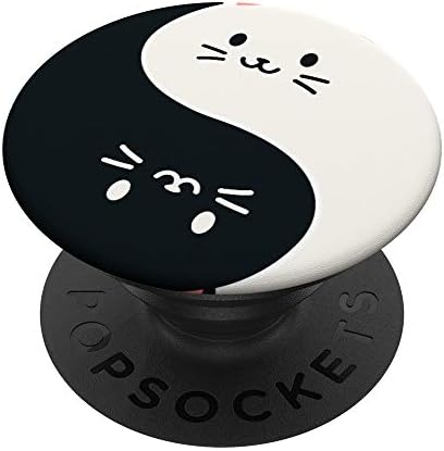 Ying Yang Mačke životinje Slatka crna bijela ravnoteža Art Popsockets Popgrip: Zamjenjivo prianjanje za telefone i tablete