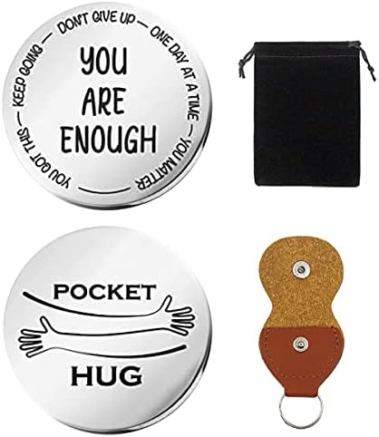 Dovoljno ste motivirajući džepni poklon-simbol zagrljaja, uspomena na vezu na daljinu, dvostrani džepni poklon - simbol zagrljaja od