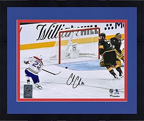 Uokvireni Cole Caufield Montreal Canadiens Autographed 8 x 10 Prvi Stanley Cup doigravanje gol Fotografije - Autografirane NHL fotografije