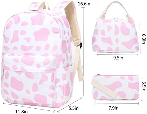 Sunborls Teen Girls Slatki ruksak s vrećicom za olovke za ručak Set Travel Laptop Ruksak on se također vratio u školske ruksake