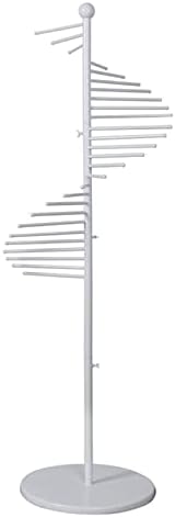 150/170 cm visoka vješalica za šal - metalni podni stajaći šal organizator zaslon s visećim štapićima za ormare za viseću odjeću za
