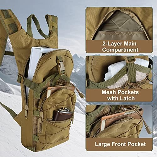 Hidratantni ruksak s vodenim mjehurom, taktički hidratantni paket s više džepova, biciklistički ruksak za rave, planinarenje, trčanje,