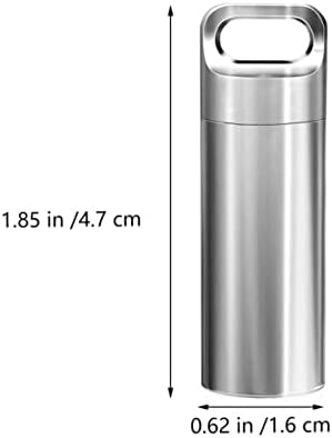 4pcs džepni nosač. Tjedan tableta Metalna boca Keychain držač kontejnera Aluminij Veličina S trajna prijenosna torbica Mini kampiranje