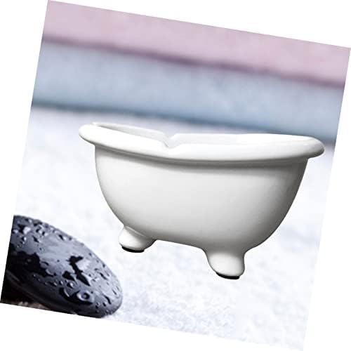 CABILOCK 2 PCS Dizajn kreativni sapun Saul Materijal praktični bijela keramička jela u kupaonici