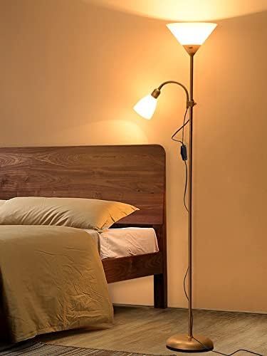 JKUYWX Dvostruka prednja svjetla za čitanje vertikalnog dnevnog boravka podne stolne svjetiljke Spavaća soba LED daljinski upravljač