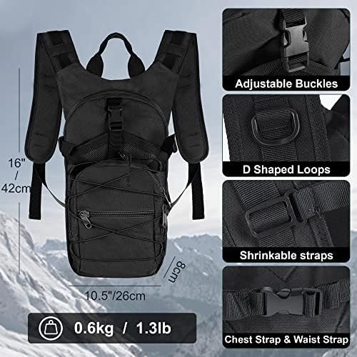 Hidratantni ruksak s vodenim mjehurom, taktički hidratantni paket s više džepova, biciklistički ruksak za rave, planinarenje, trčanje,
