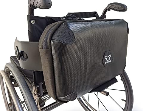 H-Andybag Prikladna torba crna dinamična torba s utor za laptop za ručne invalidske kolica