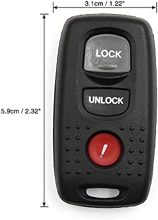 UXCELL NOVI 3 gumbi ključ FOB FOB daljinsko upravljačko kućište zamjena školjke KPU41794 za Mazdu 6 2003-2005 za Mazdu 3 2004-2009