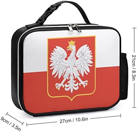 Poljska zastava s orlom torba za ručak nepropusna torba sa slatkim otiscima s ručkom i džepom za žene muškarci posao piknik kampiranje