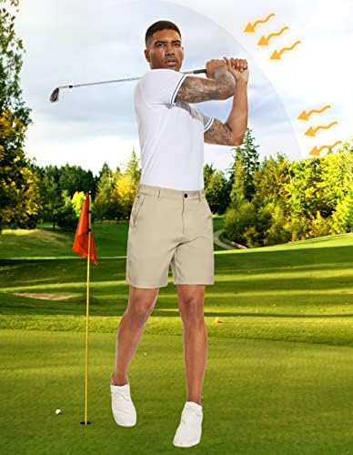 Puli muške haljine za golf kratke hlače ravne prednje hibrid od 7 inča lagana brza suha Chino casual s džepovima