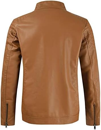 Muškarci lažne kožne jakne modno vitko fit Business casual kaput dugi rukavi odijelo jakne jakne jakne vjetrenjača