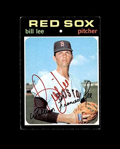 Bill Lee potpisao 1971. Topps Boston Red Sox Autogram