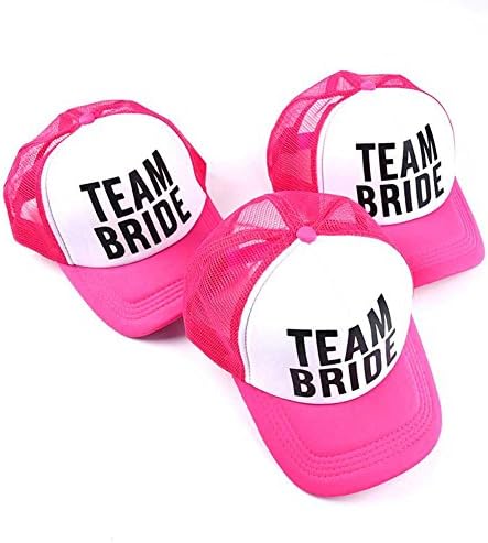 6 pakiranja ružičastih bejzbolskih kapa za djevojačku večer, svadbene zabave, mrežaste kape za tuširanje za žene i djevojke