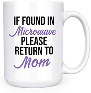 Smiješno ako se nađete u mikrovalnoj, vratite se mami i najboljoj mami ikad crni inlay 15oz deluxe dvostrani čaj od kave set set