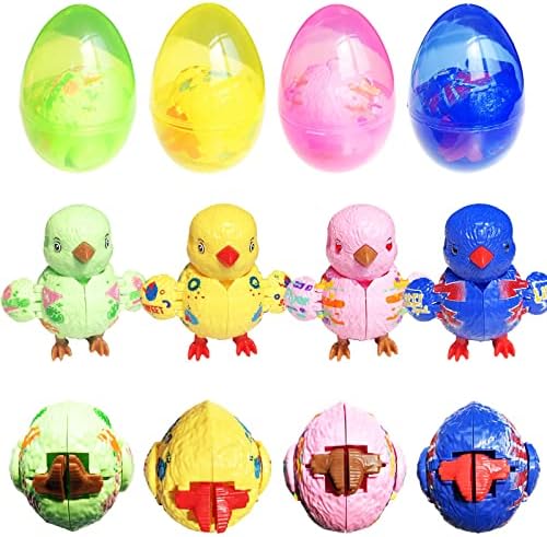 Aezrceolla uskrsna deformacija jaja, jumbo uskrsna jaja s deformacijskim pilećim jajetom iznutra za djecu dječake djevojčice malu djecu