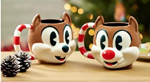 Disney 2021 Walt's Holiday Lodge Chip 'n' Dale Mug Set Jumbo šalice svaka šalica drži 23 oz