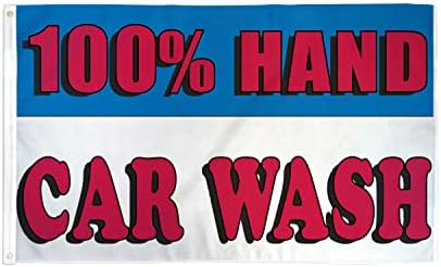 ručno pranje za pranje automobila 3x5ft Poly - savršen za tvrtke, trgovine, trgovine zastavama poruka