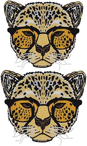 2 komada Velika leopard glava zakrpa DIY odjeća za šivaće vezene motive motiva za životinje traperice Applique pribor