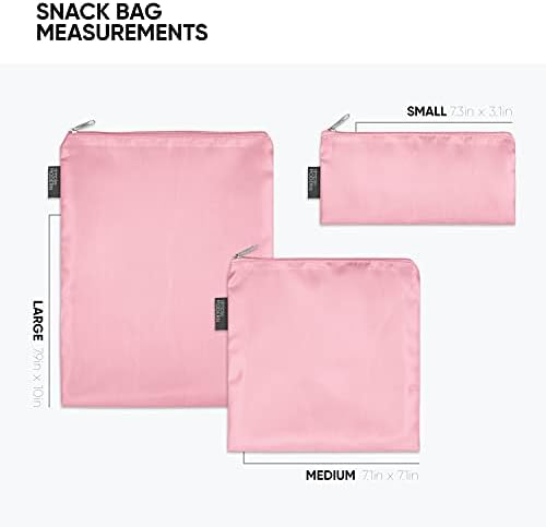 Jednostavne moderne vrećice za grickalice za višekratnu upotrebu za djecu / sigurne za hranu, bez BPA, bez ftalata, Poliesterske vrećice