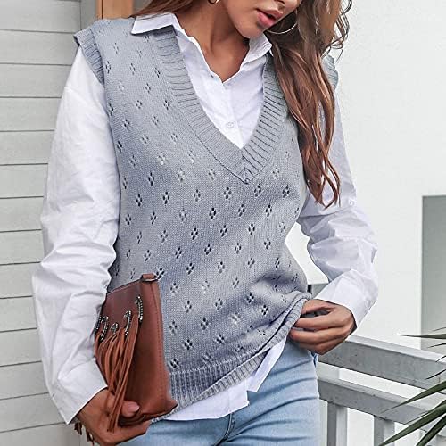 Kapuljača pulovers Womans prozračna rukava bez rukava, teretana teretana casual proljetna pletenica labava fit solidna boja