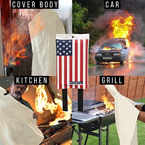 Hero Fire pokrivač - 1 pakiranje - pokrivač za suzbijanje vatre za kuhinju, pokrivač od fiberglasa