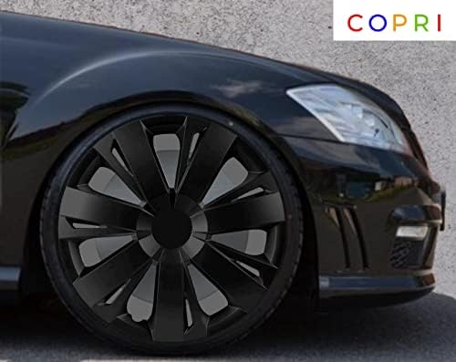Copri set od 4 kotača 15-inčni crni hubcap Snap-on odgovara Hyundai Accentu