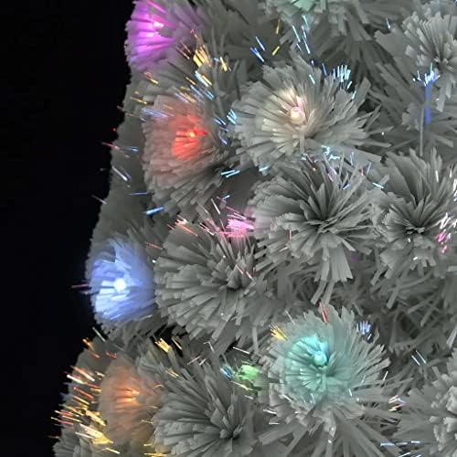 Vidaxl Umjetno božićno drvce s LED bijelim 70,9 Optika vlakana