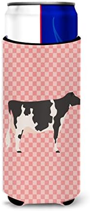 Caroline's Treasures bb7822cc Holstein krava ružičasta provjera ili zagrljaj boce, može hladni zagrljaj zagrljaja za pranje pića zagrljaj