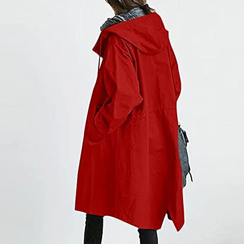 Prdecexlu elegantni dugi rukavi plus jakna za žene zimske putovanja s džepovima debeli vjetrovit vjetrovi