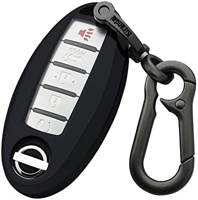 KIRSNDA FOB FOB COVER SA KEYCHAIN ​​kompatibilan s Nissanom, mekim TPU ključnim kućištem/kožom, 3/4/5-buttons Fit altima Rogue Maxima