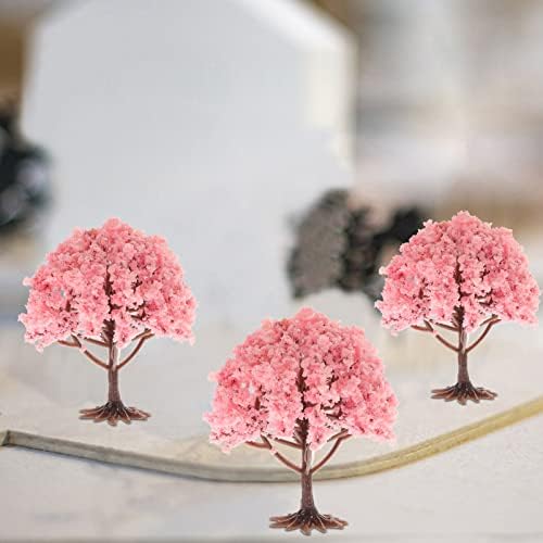 Doitool 10pcs Model stabla 8 cm cvjetanje trešnje stabla vlak prizor arhitektura stabla lažna stabla za uradi sam zanatske građevinske