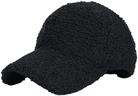 Ljetne vanjske fitness plišane crne kape za muškarce, sportske kape, tople putne podesive bejzbolske kape od umjetne ovčje vune za