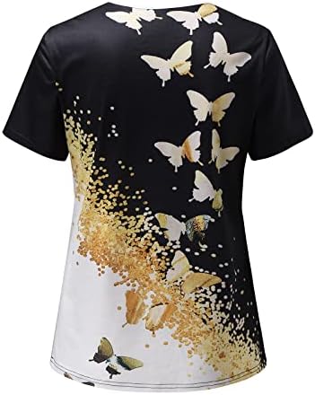 Rugalice dugih rukava Žene ljeto ležerno tiskane majice kratkih rukava labava ležerna majica za vježbanje vrhova