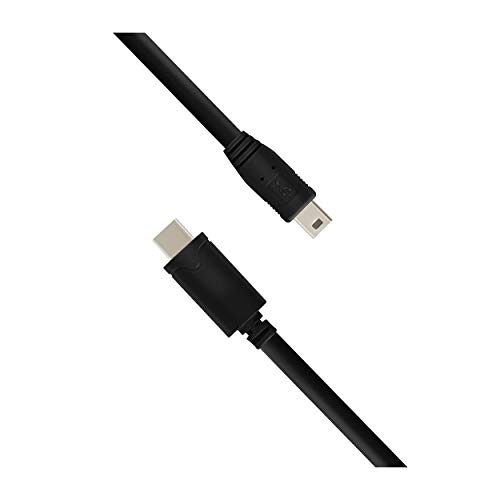 VEBNER MINI USB 5 -pina od 20 stopa, kabel za USB tipa C - ekstra dugački kabel za vezanje - kompatibilan s Canon, GoPro, Yeti mikrofoni,