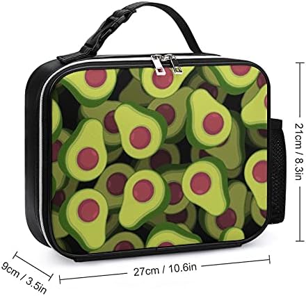 Tropsko zeleno voće avokada vrećica za ručak za višekratnu upotrebu izolirana kutija za ručak kontejner za uredski posao piknik putovanja