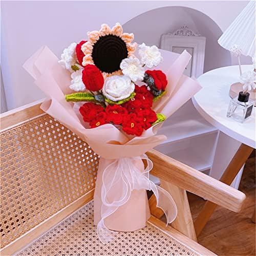 Orah pređa ručno kukičani cvijet umjetno cvijeće kućni stol vjenčanje dekor cvijet obrt ručno izrađeni poklon