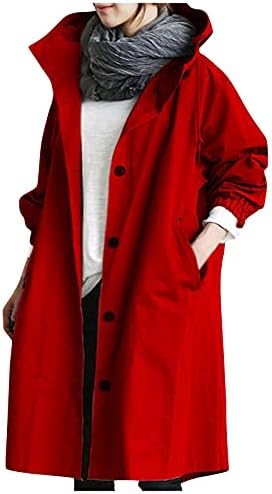 FOVIGUO Topli zimski kaputi za žene, plus veličine moderne kaputa s dugim rukavima Žene rade proljetni rever s ugodnim gumbima