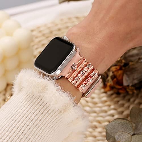 Gledajte dekoraciju benda Apple Smart Watch pjenušav metalni ukrasni prsten šarm 45 mm 44 mm 42 mm 41 mm 41 mm 40 mm 38 mm kompatibilan
