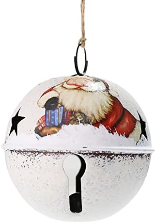 Smrznuli Garland 4ft Božićni ukrasi kreativna okrugla zvona Djeda Snowman zvona Mali privjesak osvijetljeni viseći božićni ukrasi