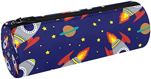 Svemirski raketne zvijezde uzorak olovka futrola za pripisnice za pripisnice za pripit za olovke za olovke šminke kozmetika torba za